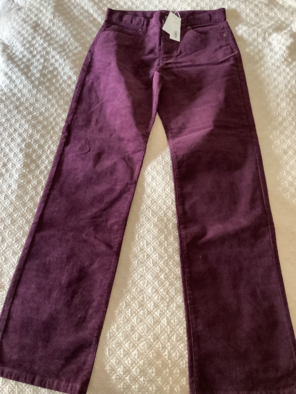 Janie and Jack new with tags boys size 18 burgundy corduroy straight fit